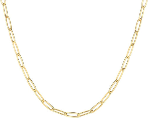 Gold Paper Clip Charm Necklace (starter)
