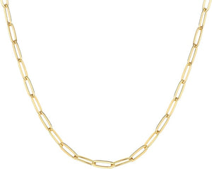 Gold Paper Clip Charm Necklace (starter)