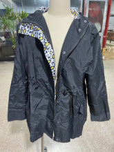 Load image into Gallery viewer, Cinched Waist Rain Jacket (Black Cheetah) (Copy)