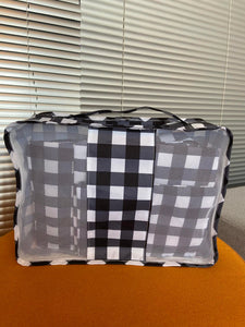 Packing Cubes (black gingham)