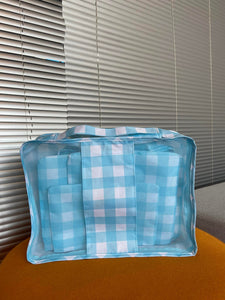 Packing Cubes ( light blue gingham)