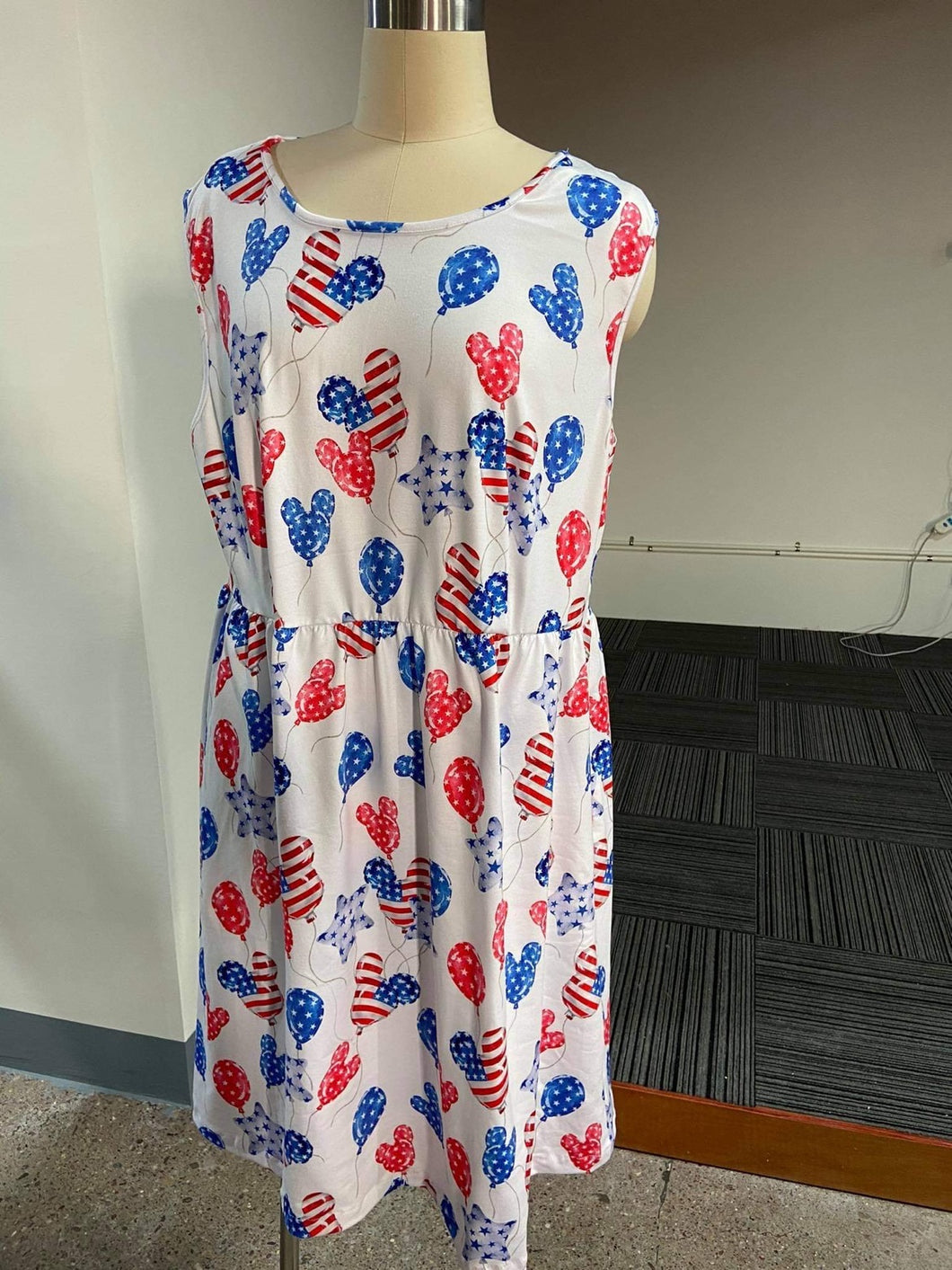 Sleeveless Dress (Patriotic Balloons)